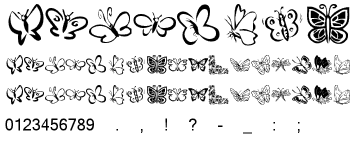 KR Butterflies font